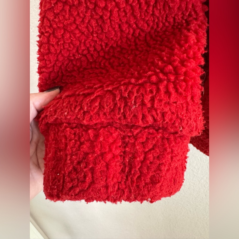 I. Am. Gia Pixie Oversized Teddy Coat Red size Medium Revolve $110 - Picture 11 of 16